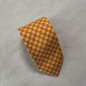 Bird Dog Bay Tie Orange Necktie Tiger Animal Print Designer 100% Silk